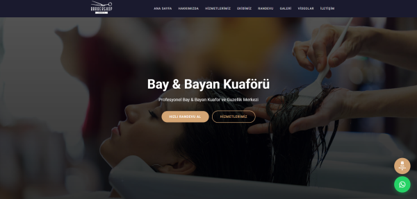 Kuafor Randevu Web Sitesi